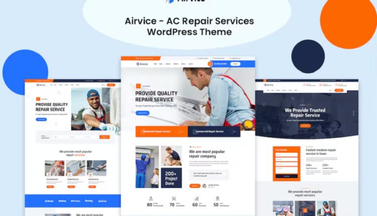 Airvice – AC Repair Services WordPress Theme