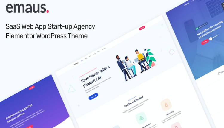 Emaus | SaaS App and Startup Elementor Theme