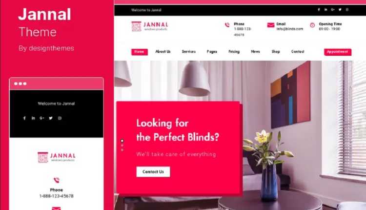 Jannal – Windows Curtains & Doors Service Theme