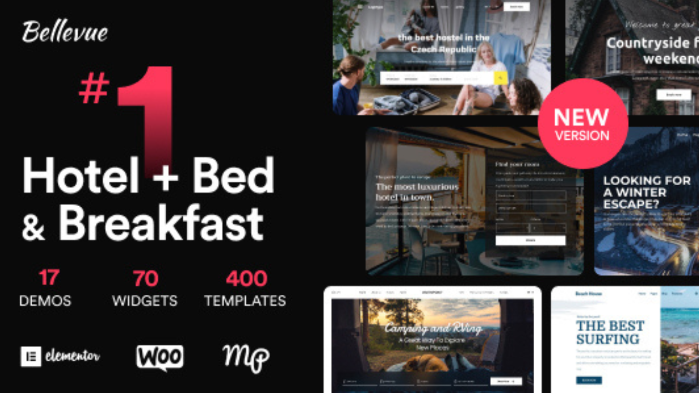 Bellevue – Hotel + Bed and Breakfast Booking Calendar Theme
