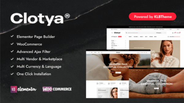 Clotya – Fashion Store eCommerce Theme