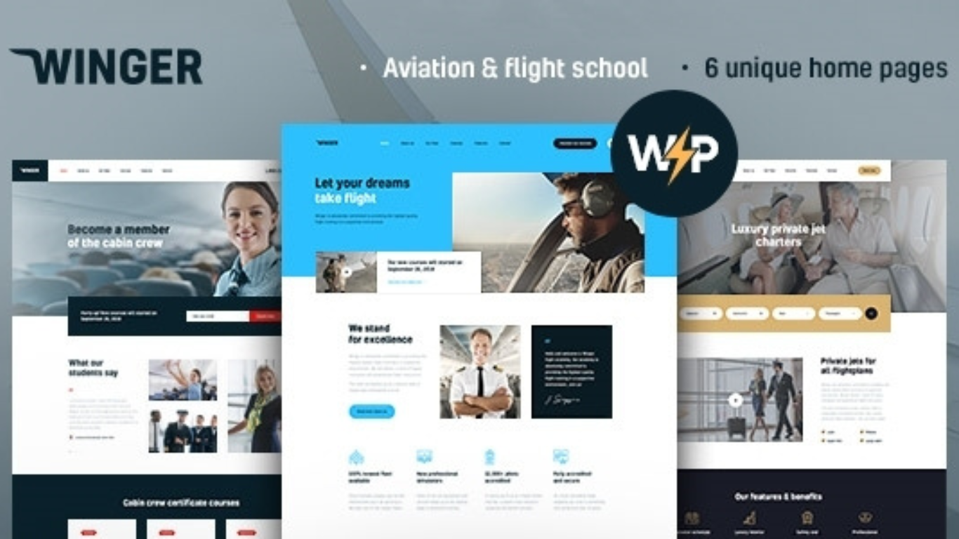 Winger – Aviation & Flight School WordPress Theme