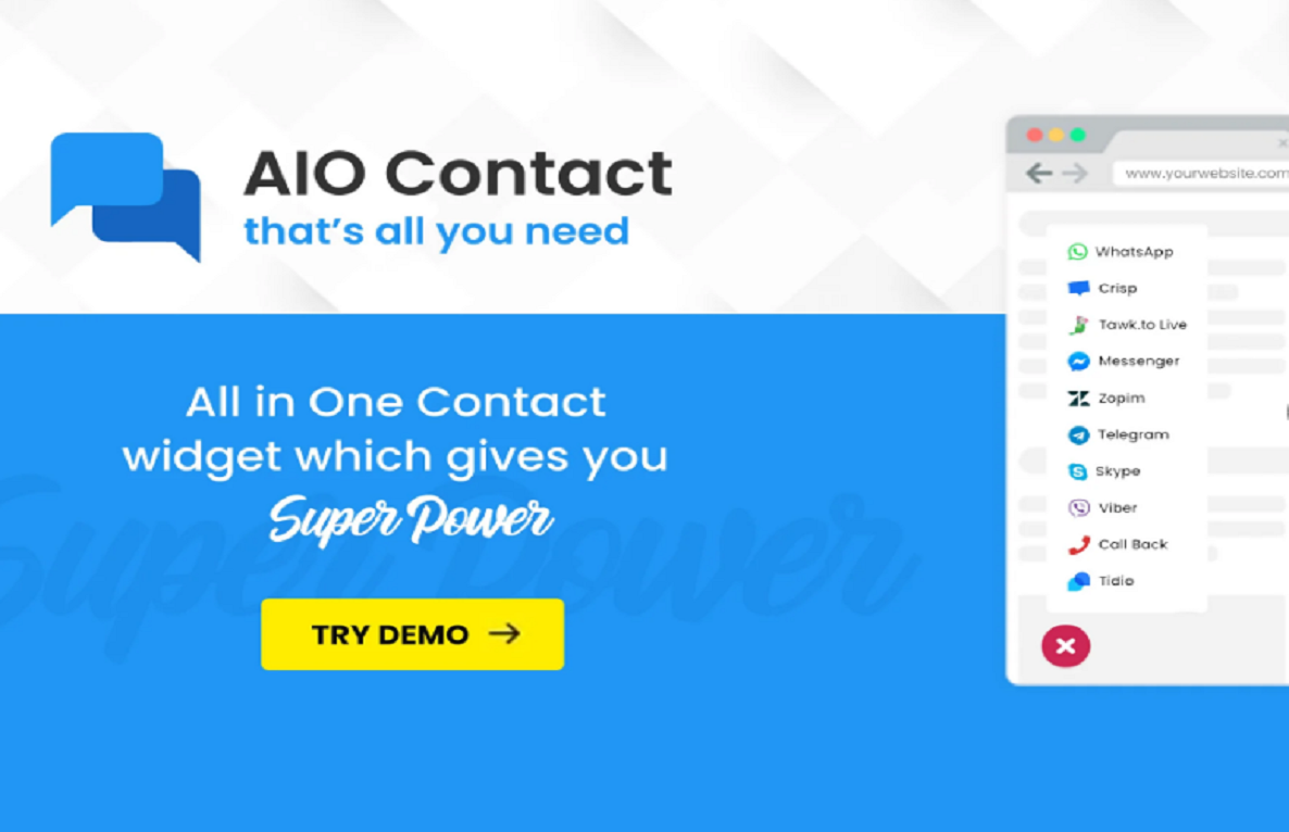 AIO Contact – All in One Contact Widget