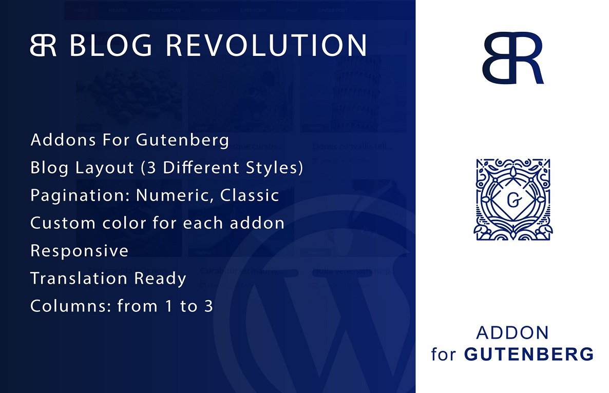 Blog Revolution for Gutenberg WordPress Plugin