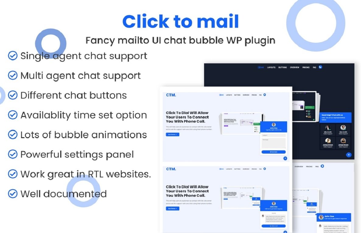 Click to Mail – Mailto Help & Support WP Plugin