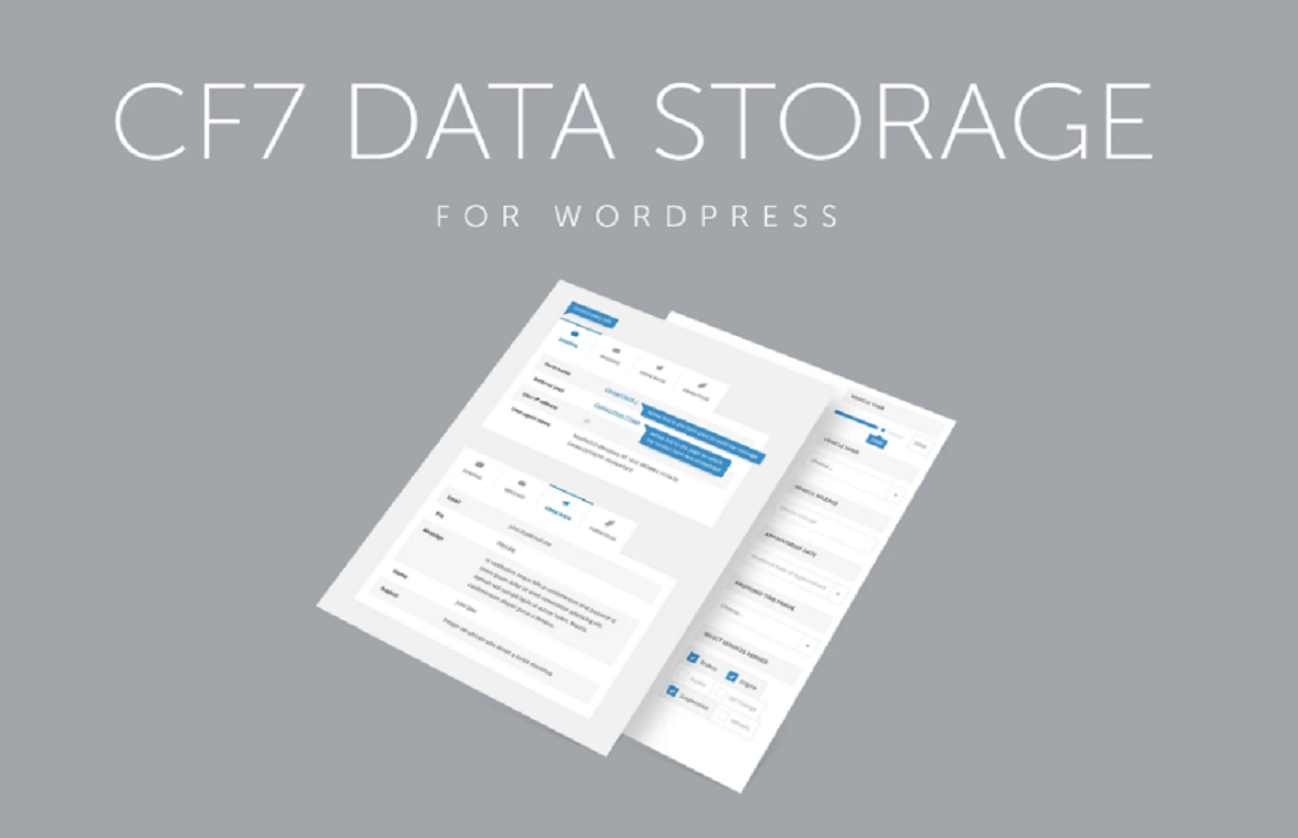 Contact Form 7 Data Storage