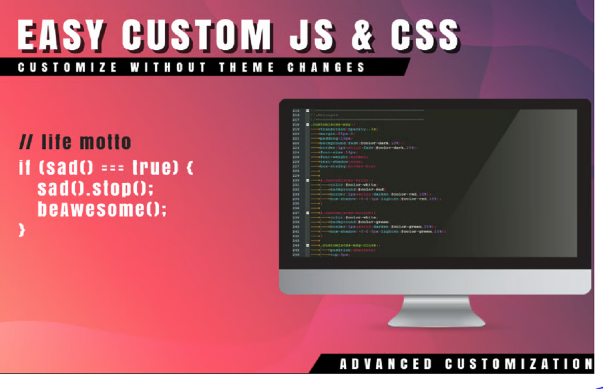 Easy Custom JS and CSS for WordPress