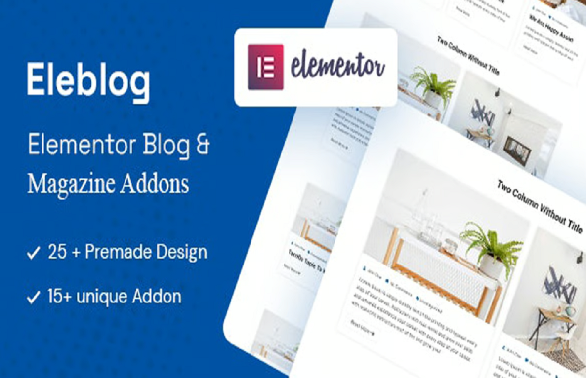 Elementor Newspaper, Magazine and Blog Addons