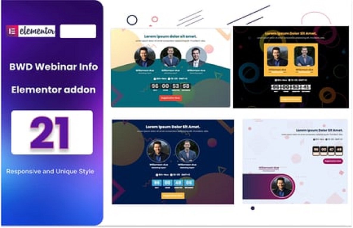 Event Webinar Info Plugin for Elementor