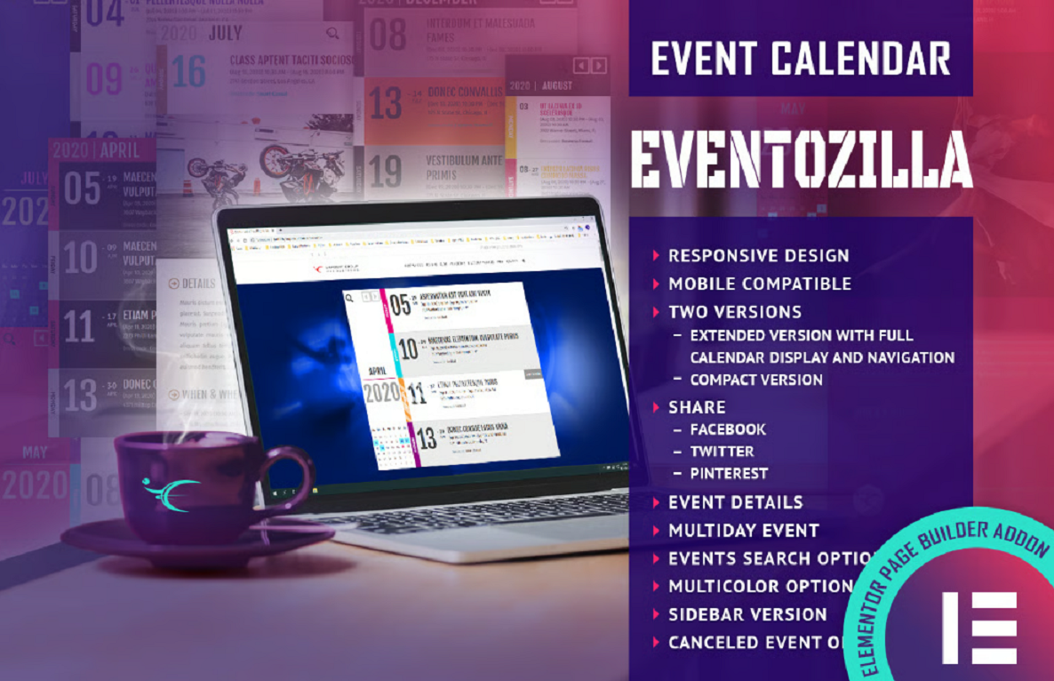 EventoZilla – Event Calendar Elementor Widget Addon