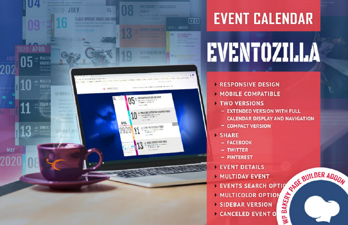 EventoZilla – Event Calendar – Addon For WPBakery