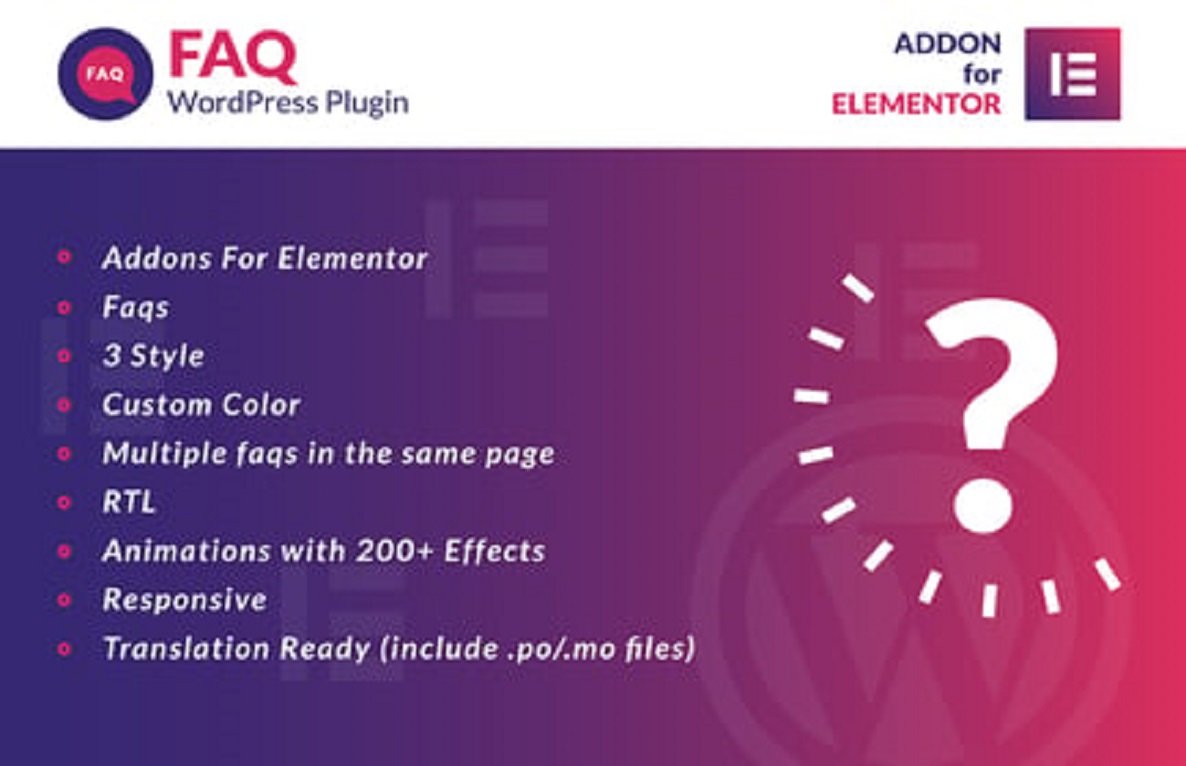 FAQ for Elementor WordPress Plugin