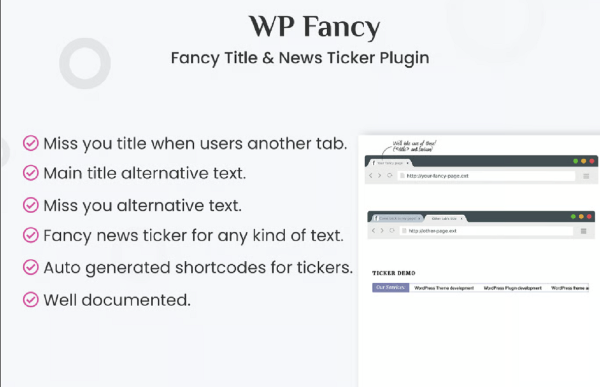Fancy Title and News Ticker WordPress Plugin