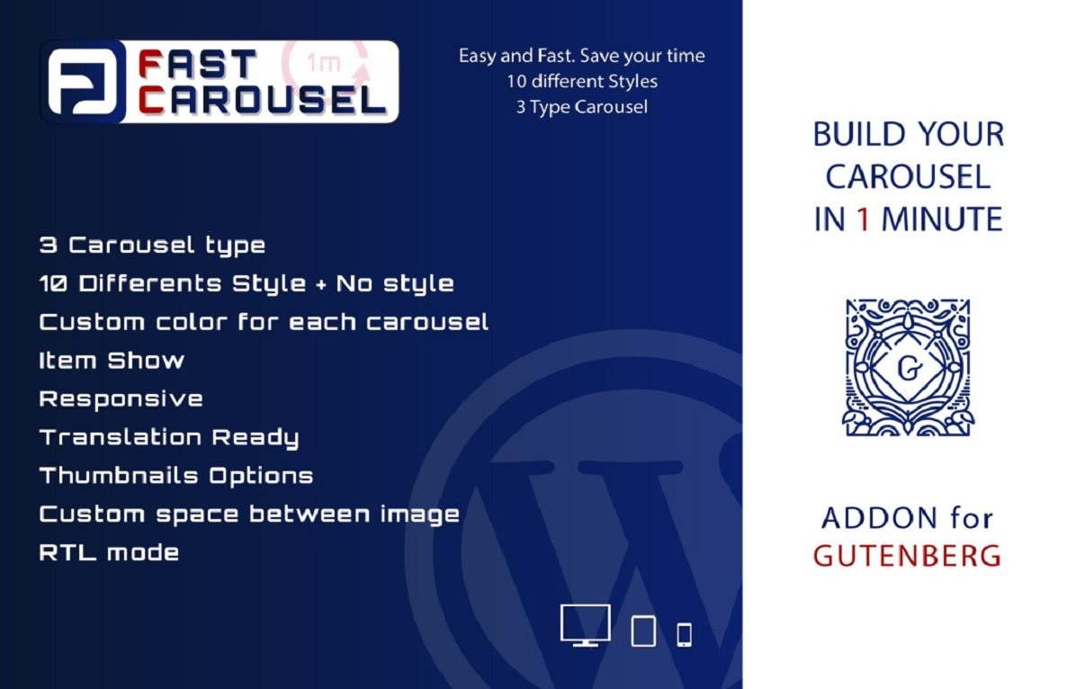 Fast Carousel for Gutenberg – WordPress Plugin