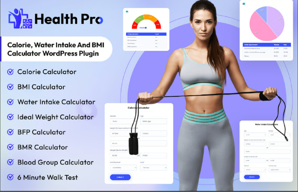 HealthPro Calorie, BMI Calculator WordPress Plugin