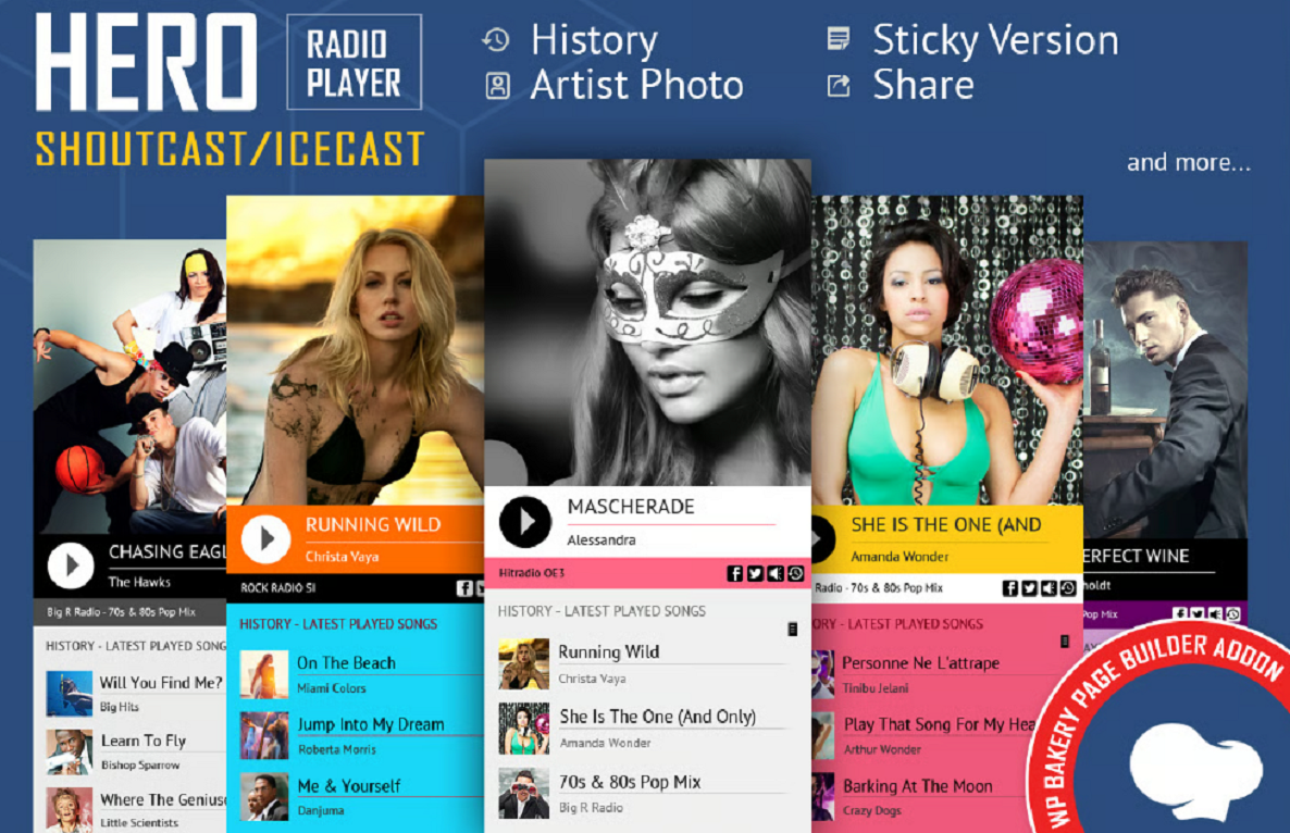 Hero ShoutCastIceCast Radio Player WPBakery Addon