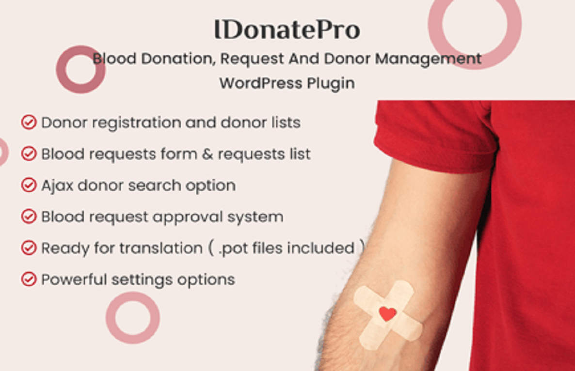 IDonatePro – Blood Donation Management Plugin
