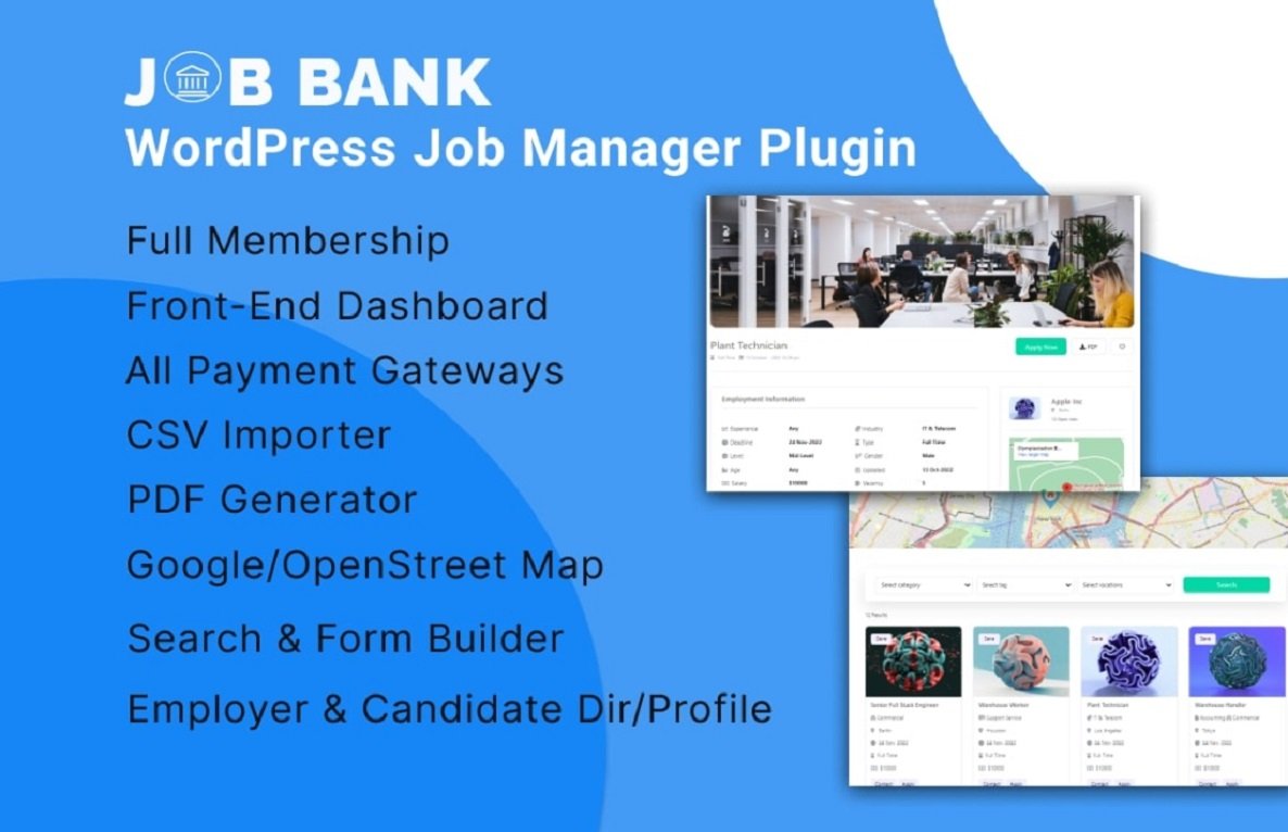 JobBank – WordPress Job Manager Plugin