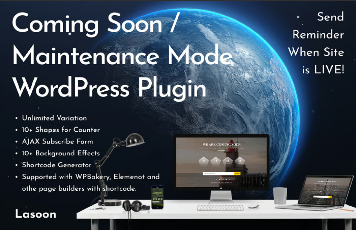 Lasoon – Coming Soon WordPress Plugin