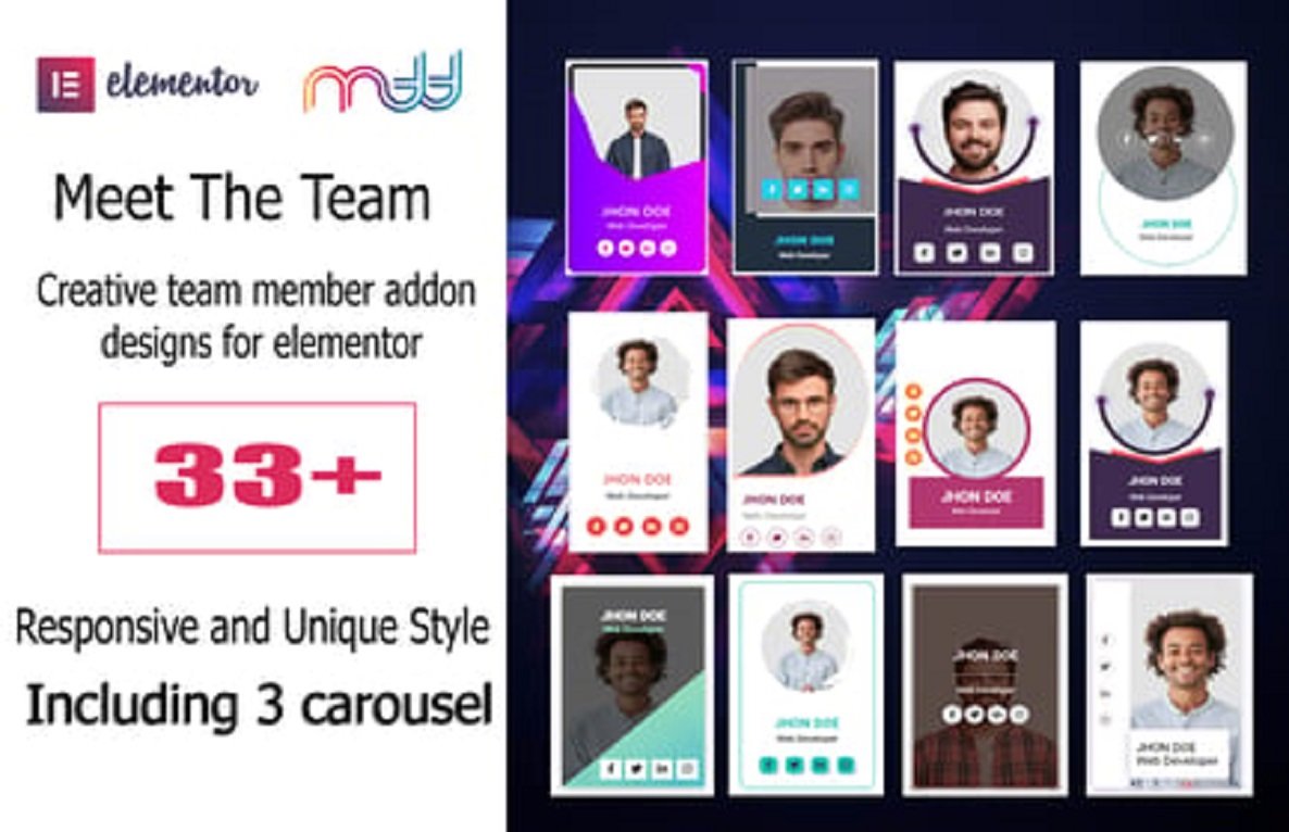 Meet The Team Addon for Elementor