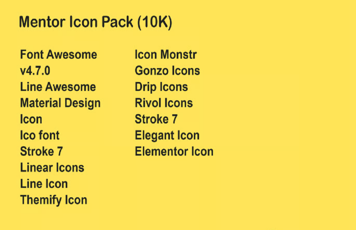 Mentor Icon Pack for Beaver Page Builder