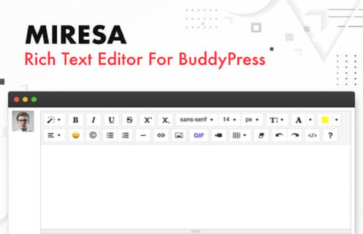 Miresa – WordPress Rich Text Editor For BuddyPress