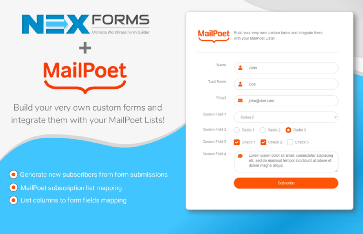 NEX-Forms – MailPoet Add-on