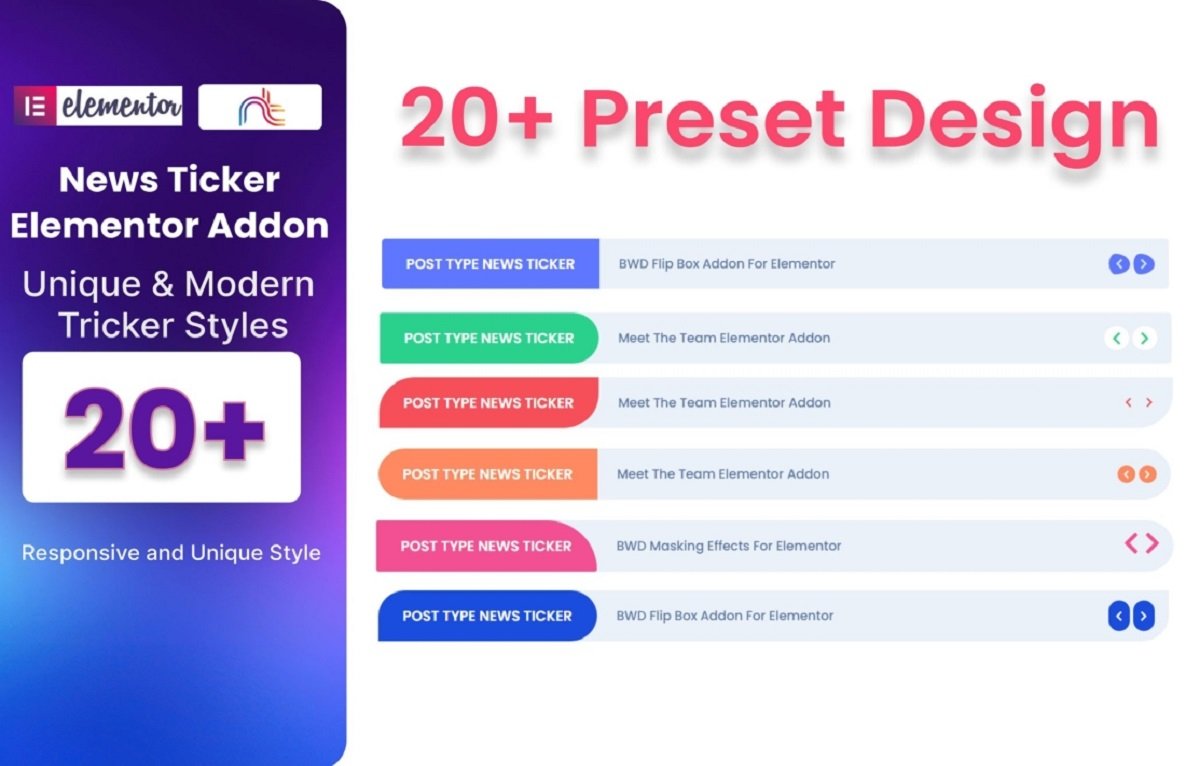 News Ticker Addon For Elementor