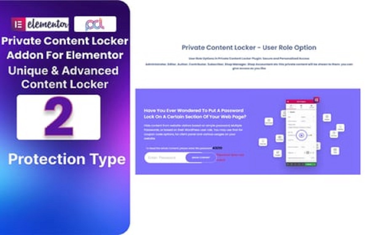 Private Content Locker Addon For Elementor