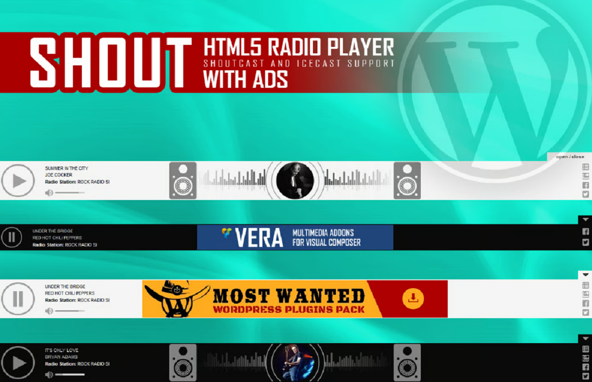SHOUT – HTML5 Radio Player With Ads – WP Plugin