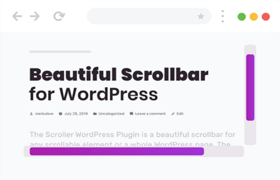 Scroller – Beautiful Scrollbar for WordPress