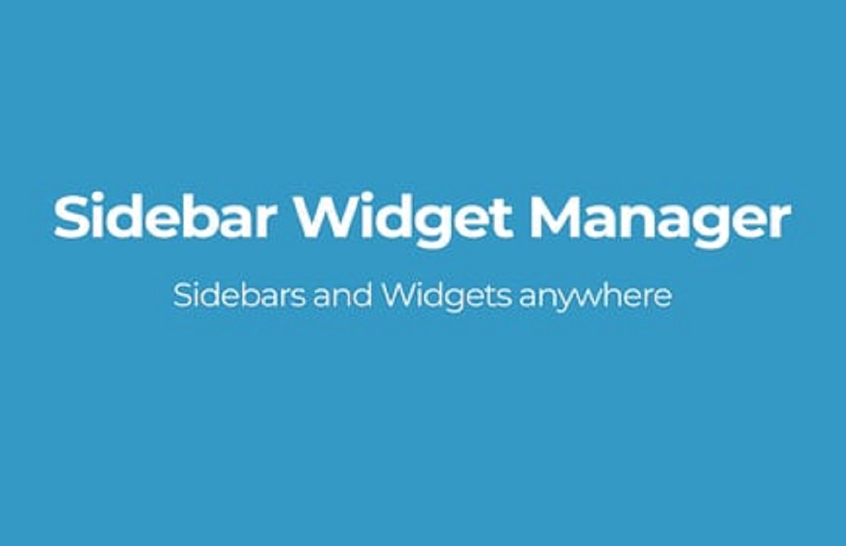 Sidebar Widget Manager