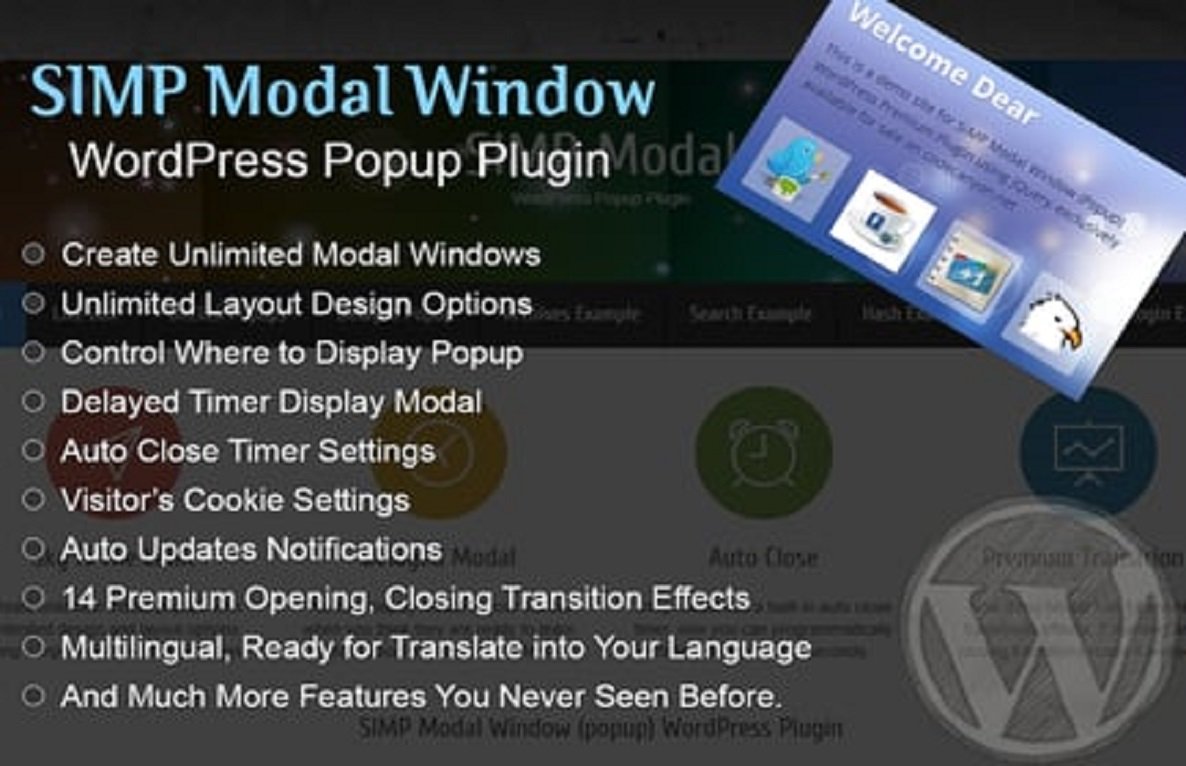 Simp Modal Window – WordPress Plugin