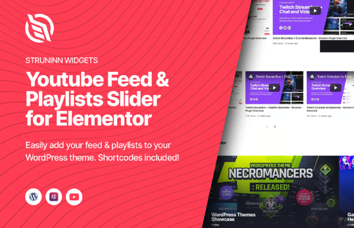 Struninn – YouTube Feed and Playlists Slider