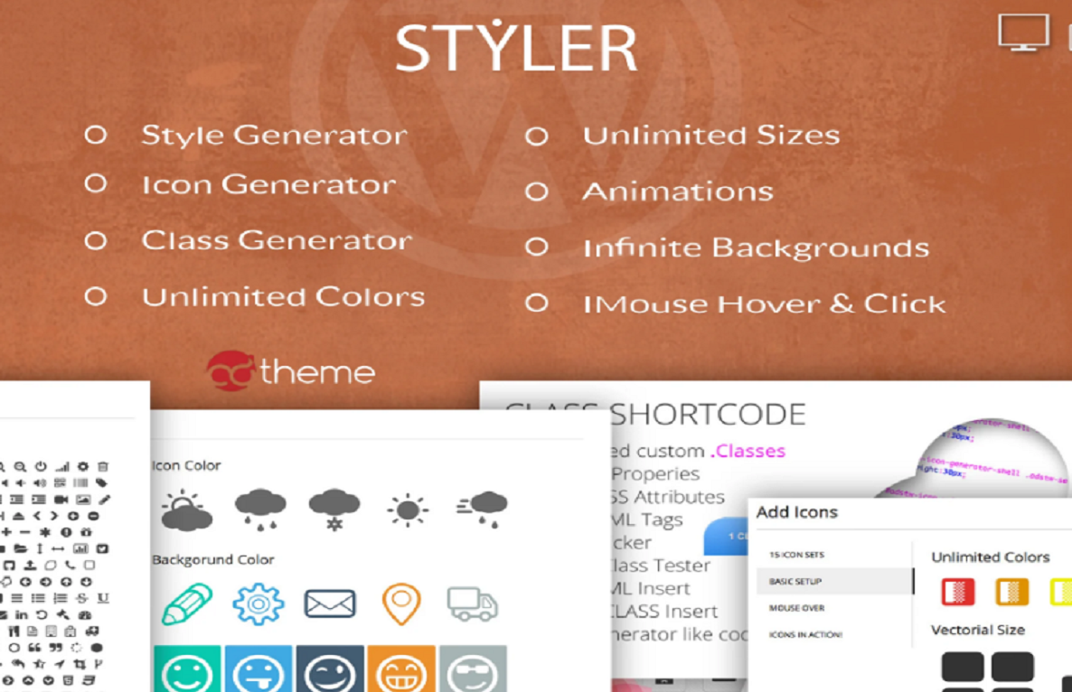 Styler – Icons, Fonts and CSS Generator for WordPress