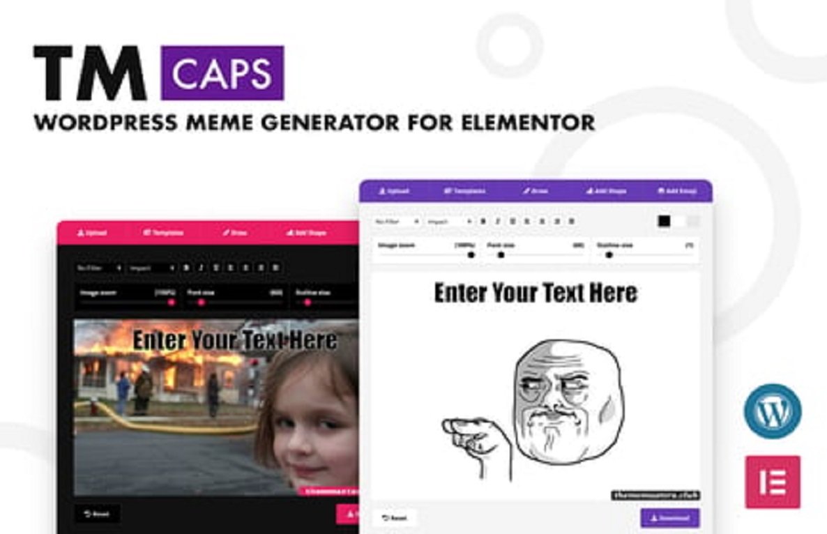 TM CAPS – WordPress Meme Generator For Elementor