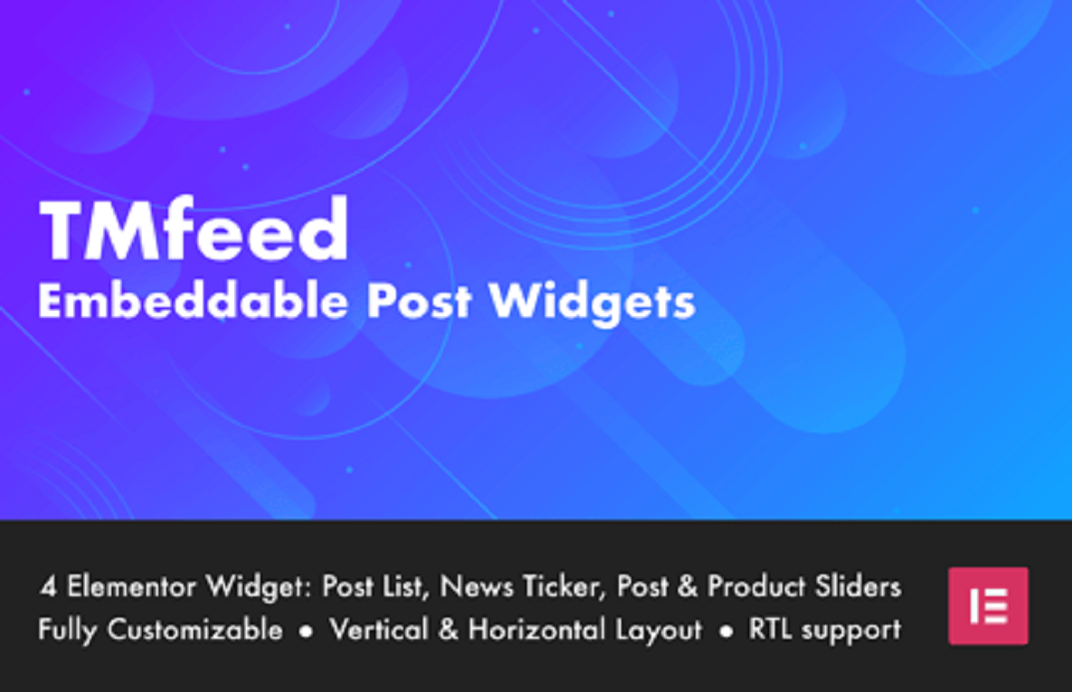 TMfeed – Embeddable Post Widgets For Elementor