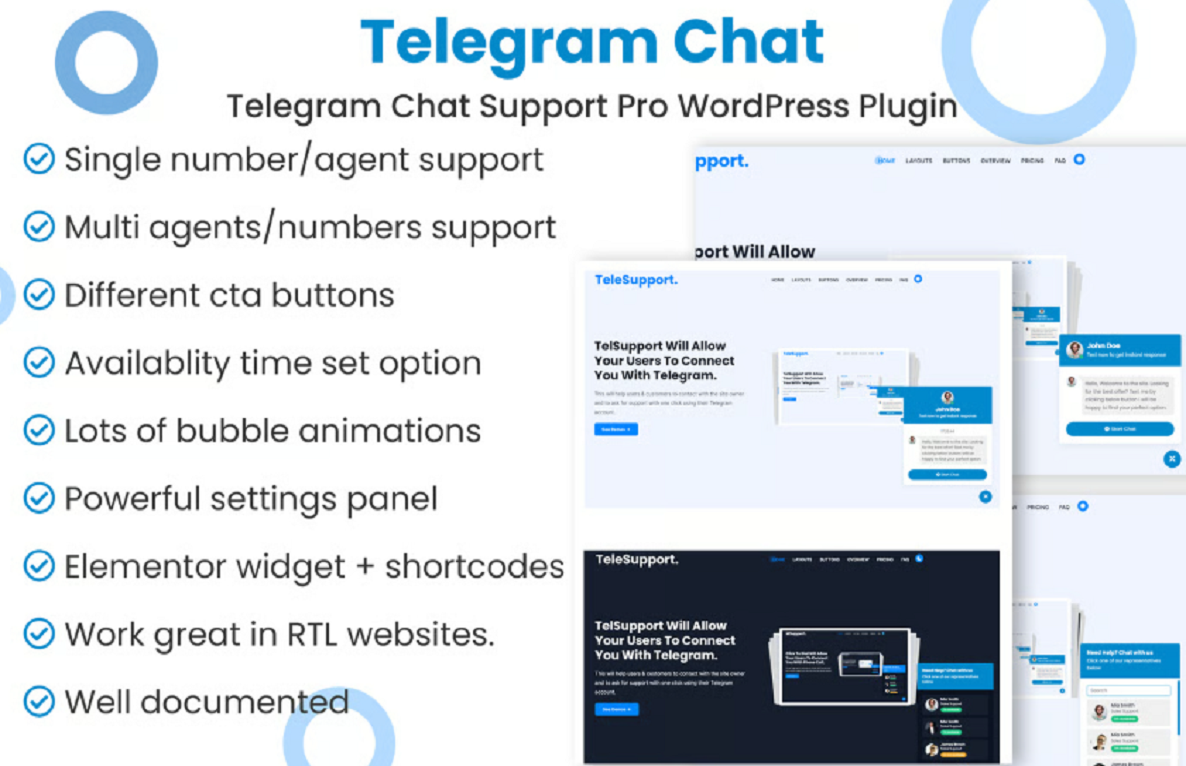 Telegram Chat Support Pro