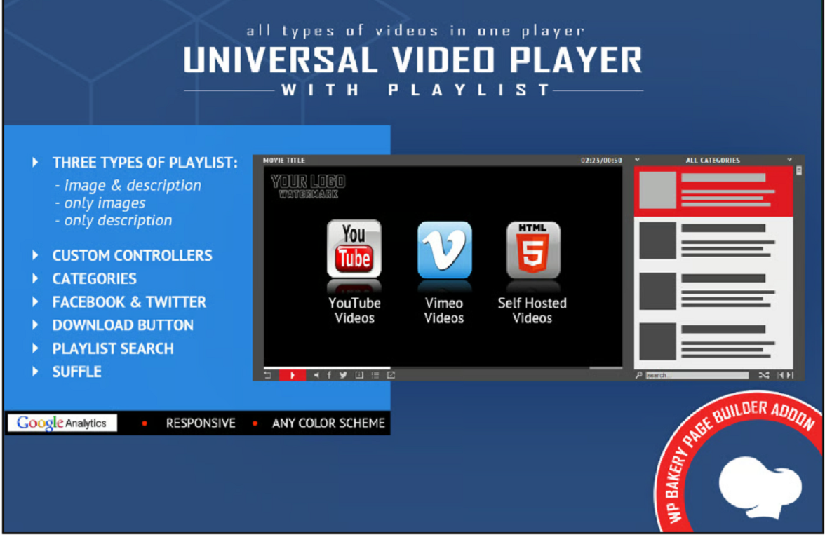 Universal Video Player for WPBakery Page Builder