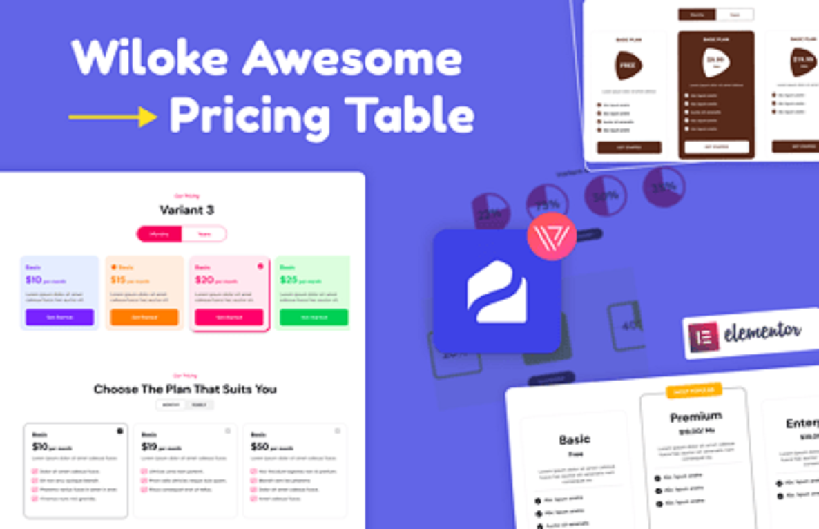 Wiloke Awesome Pricing Table for Elementor
