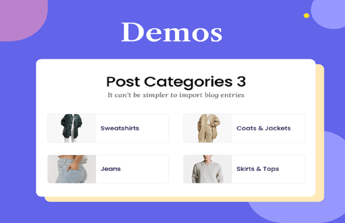 Wiloke Categories List Avenue Widget for Elementor
