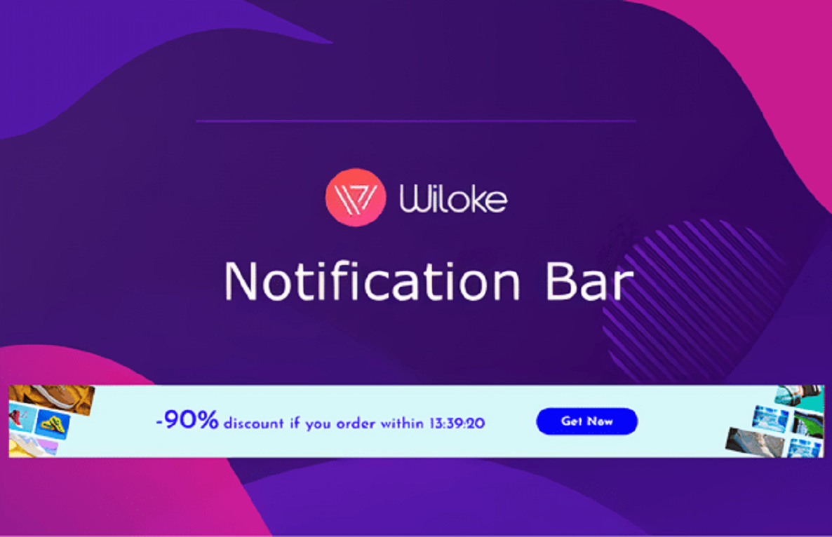 Wiloke Notification Bar