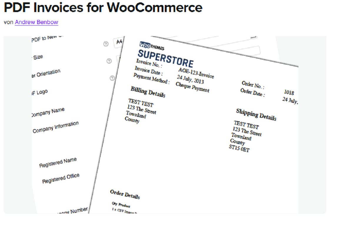 WooCommerce PDF Invoices