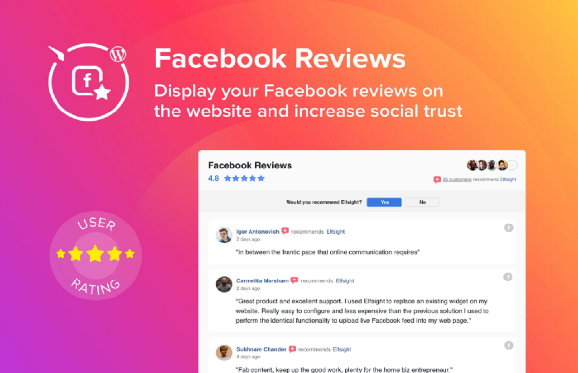 WordPress Facebook Reviews Plugin