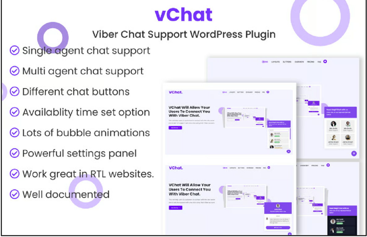 vChat – Viber Chat Support WordPress Plugin