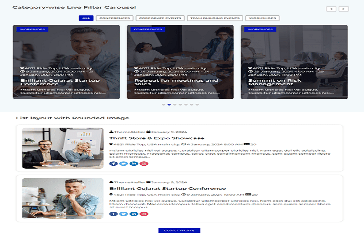 Events Showcase For The Events Calendar