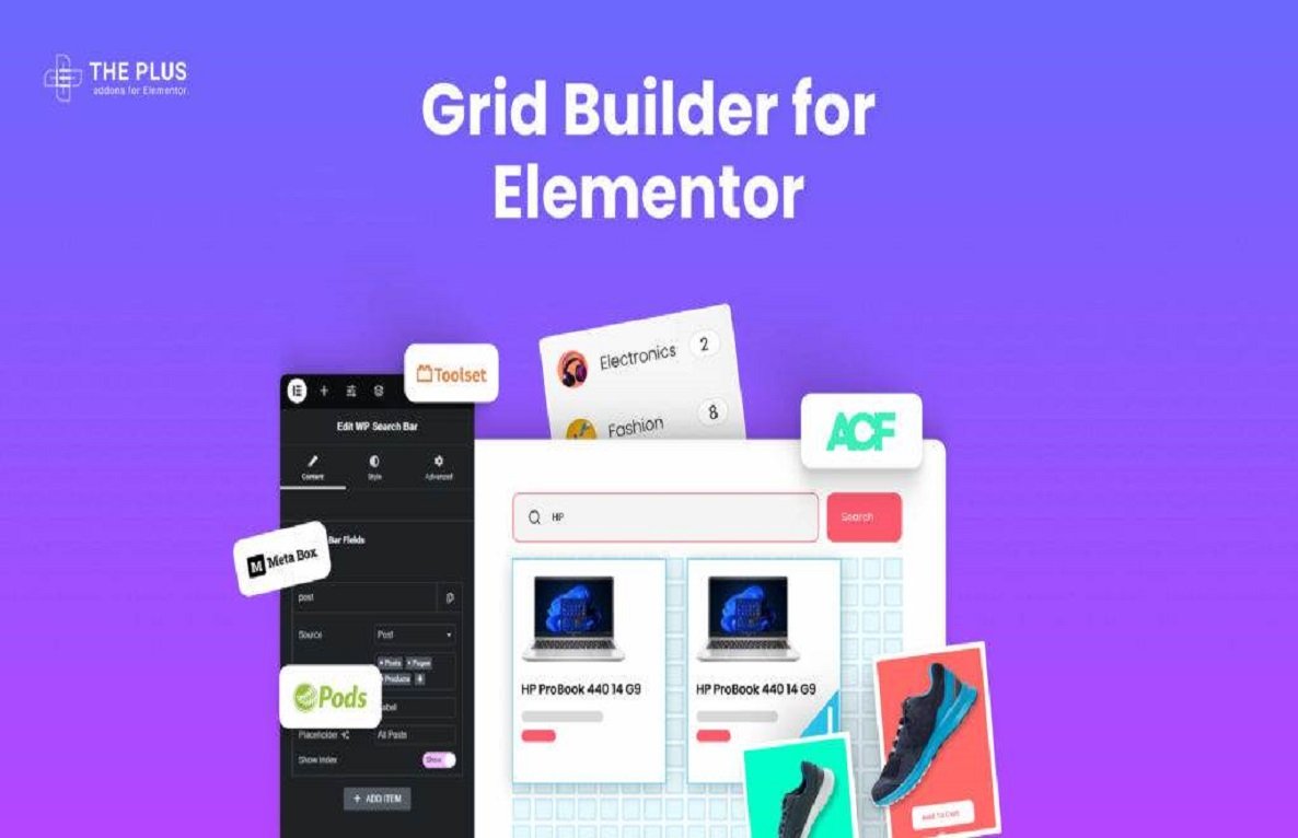 GridBuilder X – Frontend Filterable Elementor Post