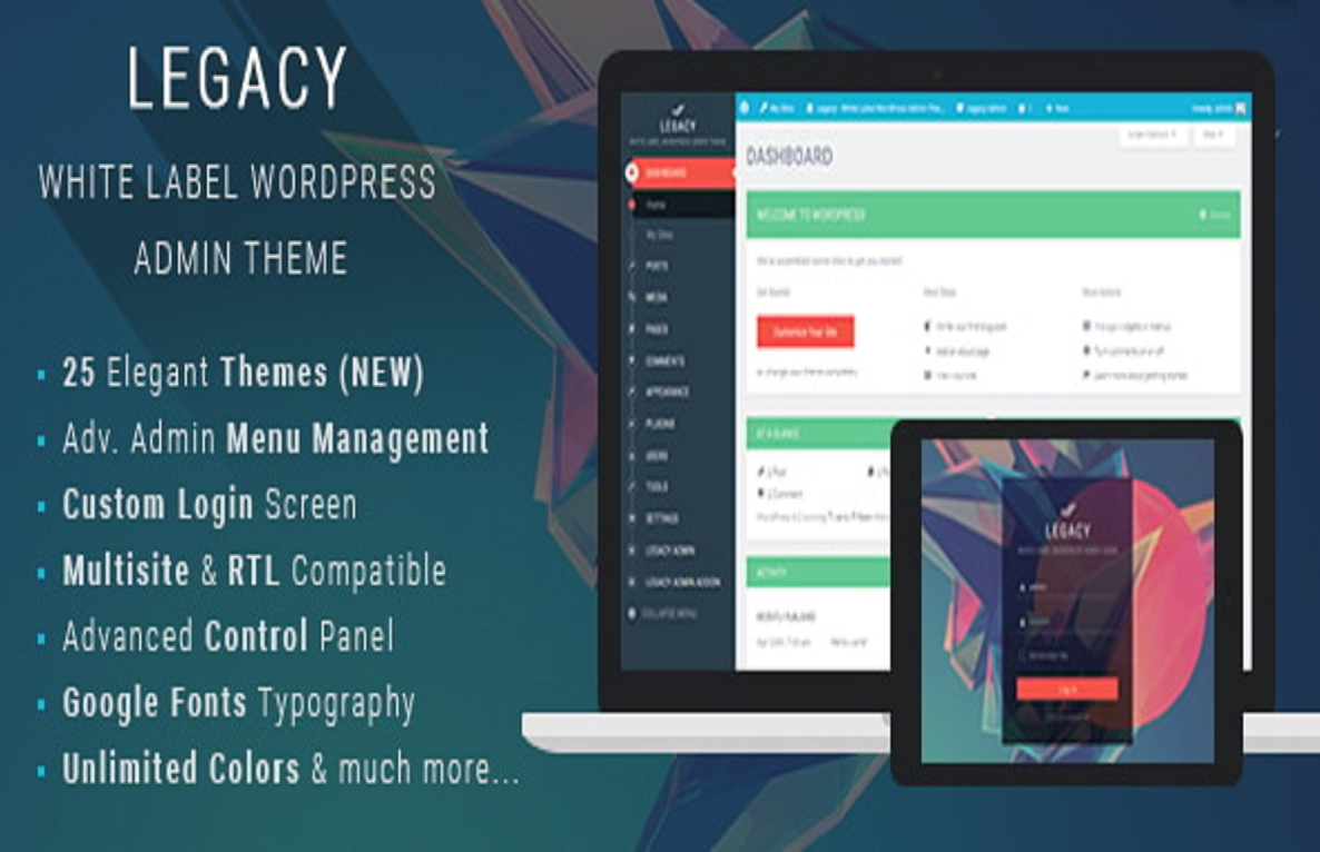 Legacy – White Label WordPress Admin Theme