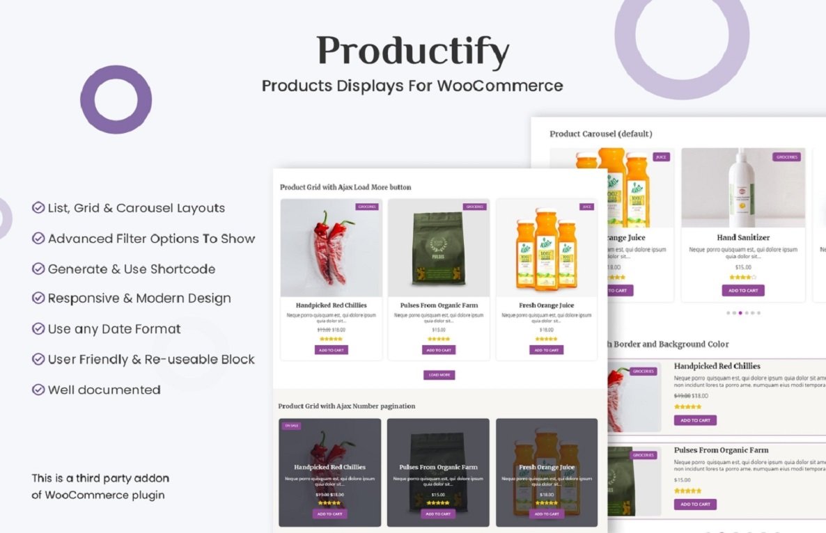 Products Displays For WooCommerce – Productify