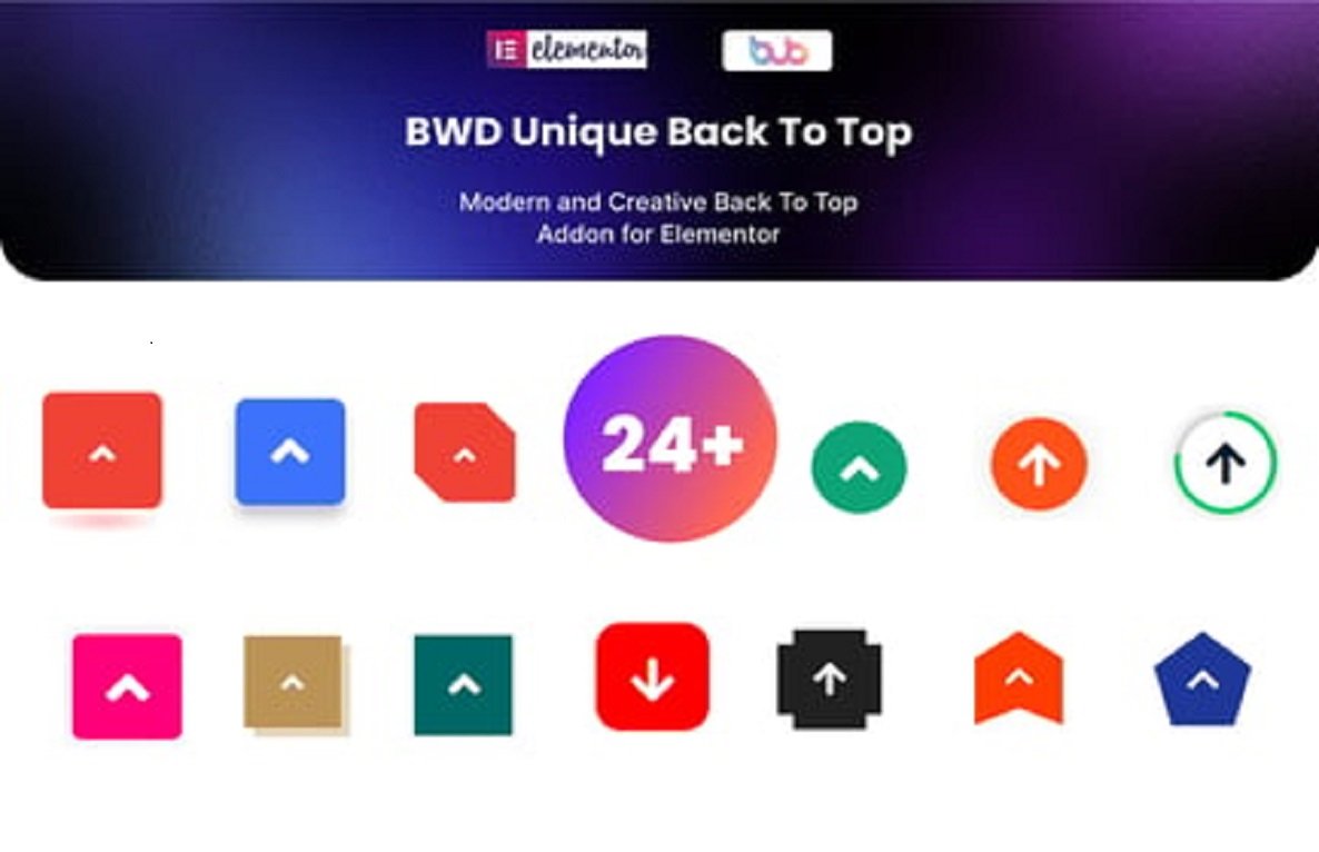 Unique Back to Top addon for elementor